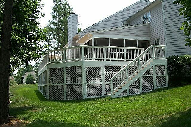 Back yard and deck