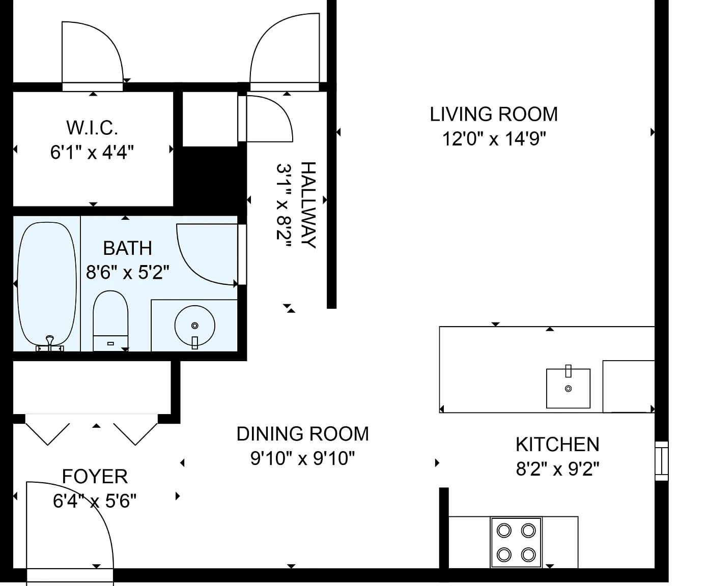 1 bed, 788 sqft, $1,100 — Photo 2