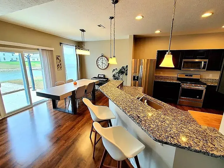 Kitchen counter and dining room