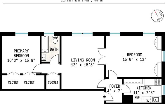 2nd image of 203 W 81st St APT 3E