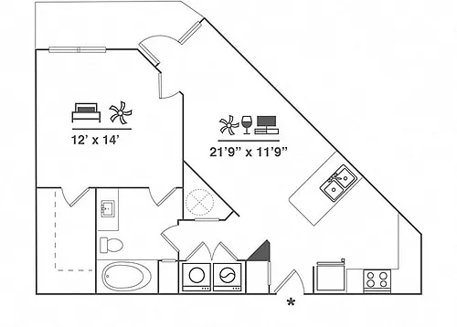 Floor plan 1X1 A3