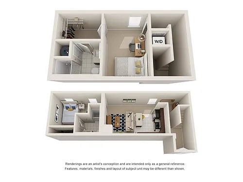 Floor plan 2BR/2BA - Townhome