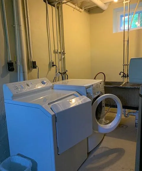 laundry in basement