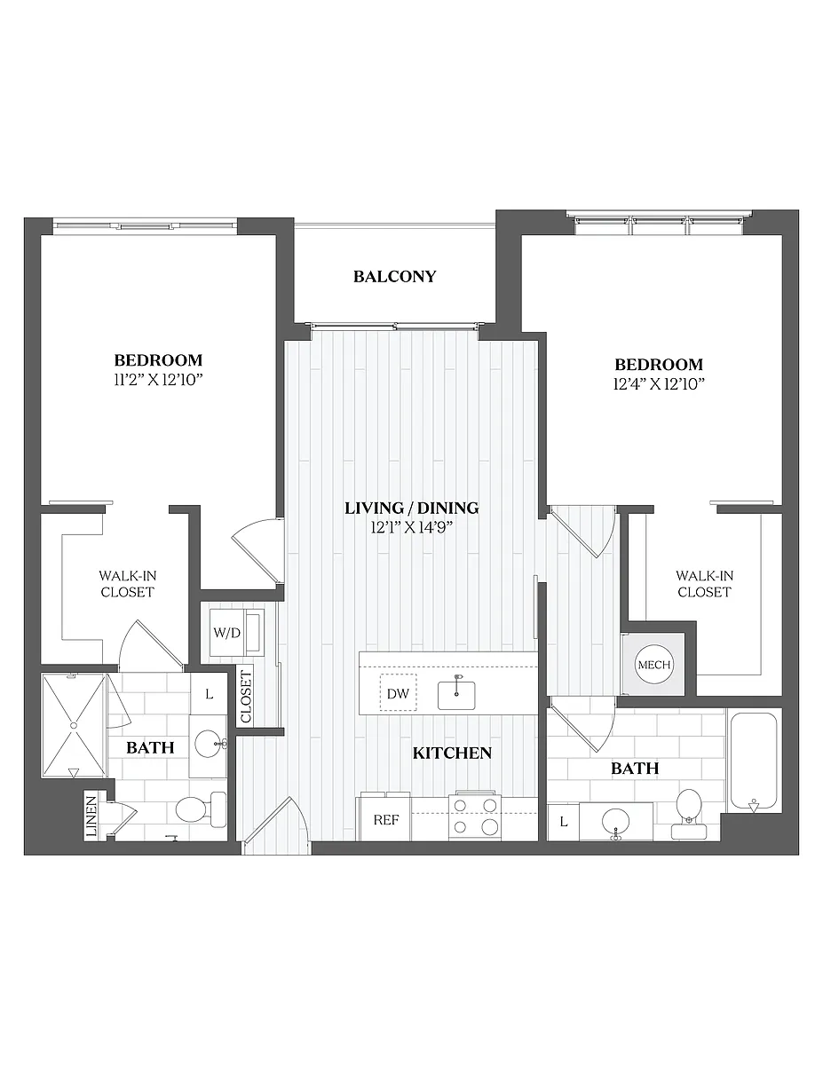 Floor plan 2 Bed/2 Bath-B5.1