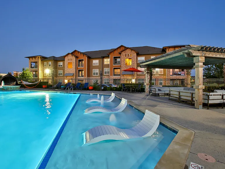 Pool with Immersed Loungers