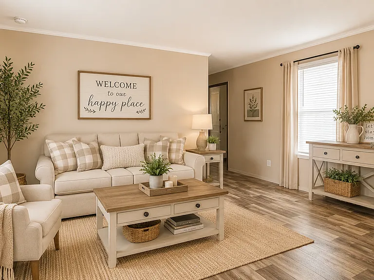 Living room staged
