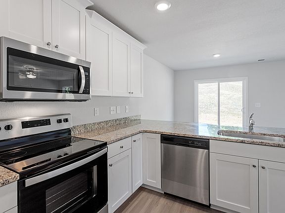Kitchen with stainless steel appliances