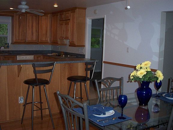 Dining room looking into kitchen