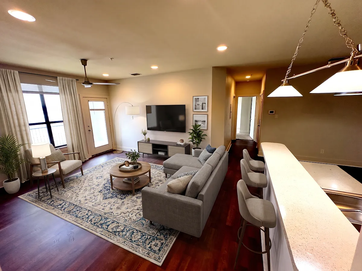 Welcome to this spacious open floor plan living, dining and kitchen with lots of natural light - 6011 Grissom Rd #3206