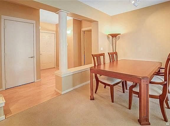 Dining area looking toward entrance/foyer