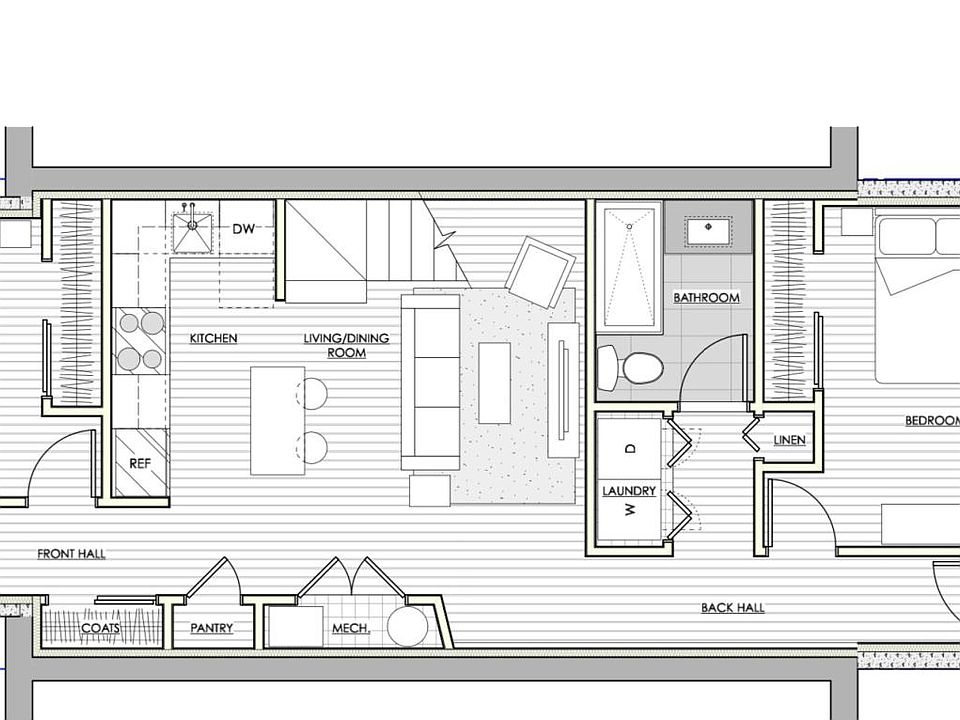 Floorplan - staircase closed off.