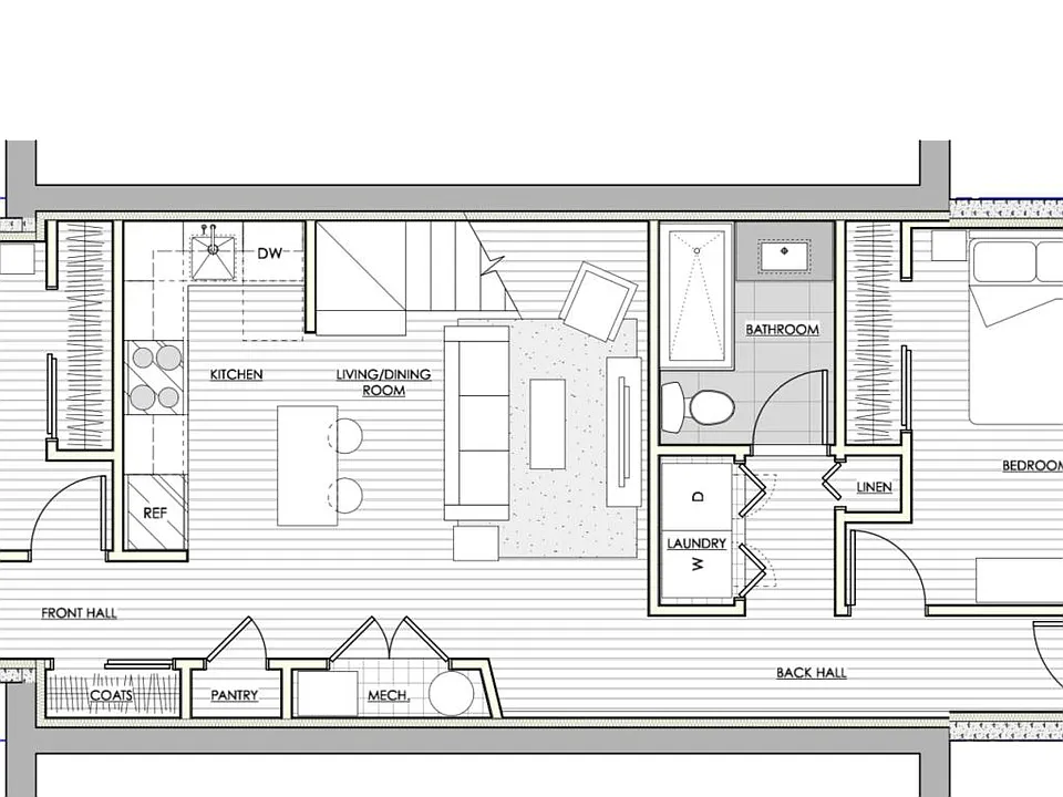 Floorplan - staircase closed off.