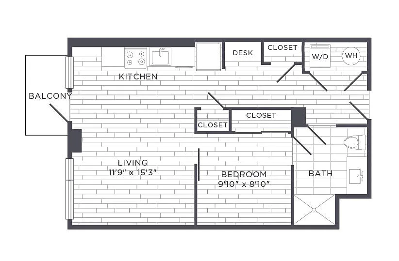 Floor plan Urban One Bedroom