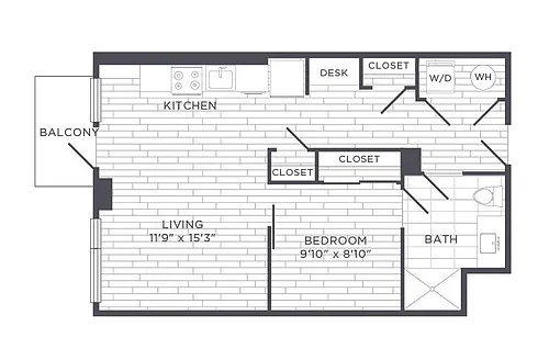 Floor plan Urban One Bedroom