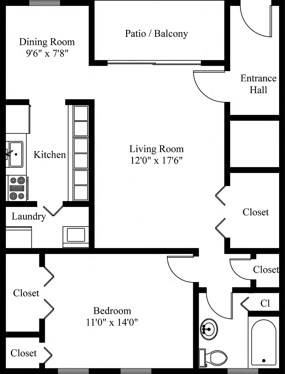 Floor plan 1 Bedroom