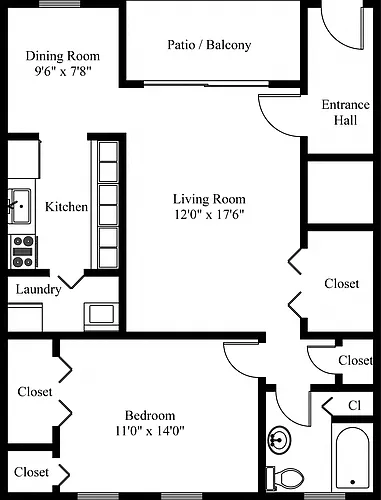 Floor plan 1 Bedroom