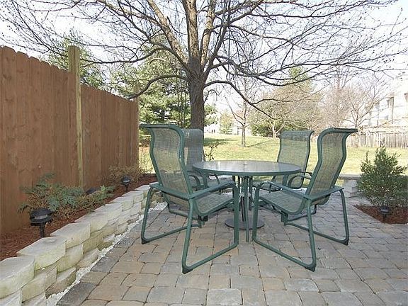 Private yard backs to common area.