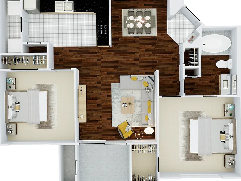 The Stemmons - 823 sq. ft. The Stemmons - 823 sq. ft.
