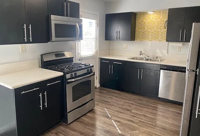 Kitchen with lots of natural light