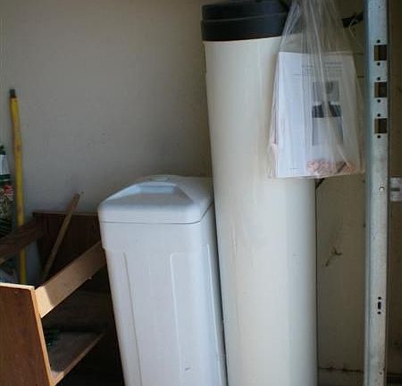 water softner in garage