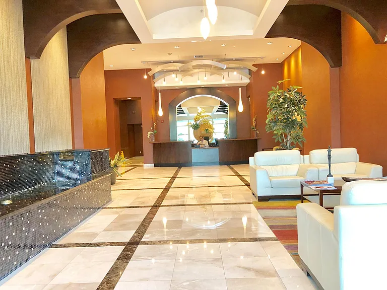 Strada 315 - secured building with 2 front desks - ground lobby and garage entrance.