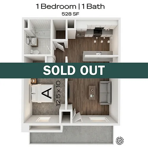 Floor plan 1BR/1BA