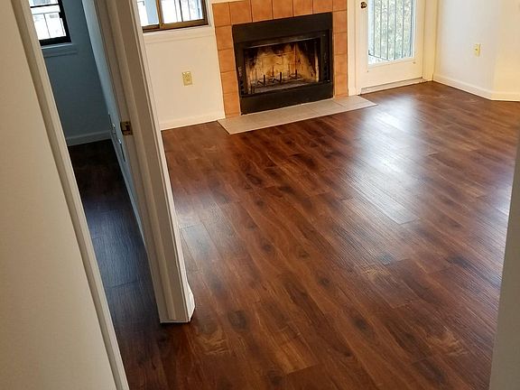 Living room with fireplace
