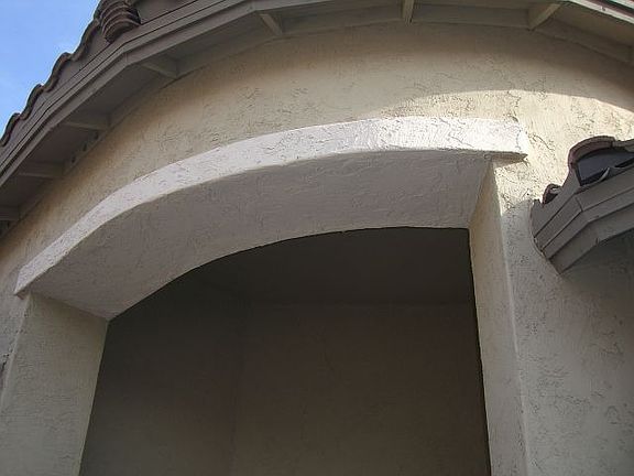 Round Roof Over Covered Entrance