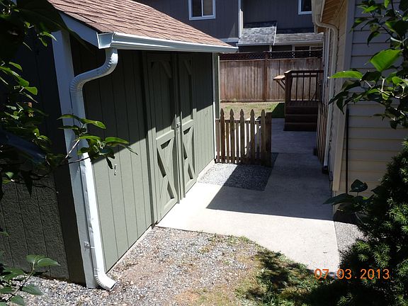 storage shed and back of house
