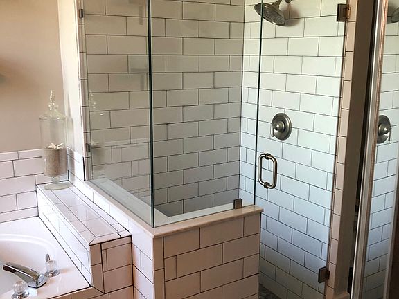 Upgraded master bathroom 