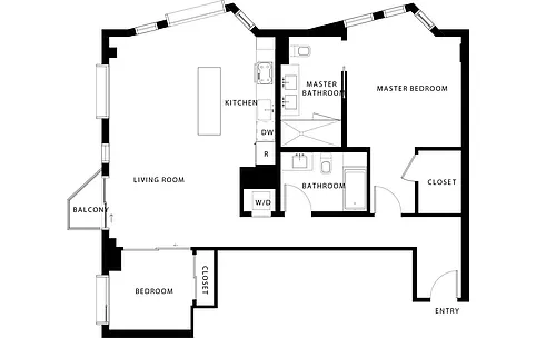 Floor plan 2L Penthouse w Balcony