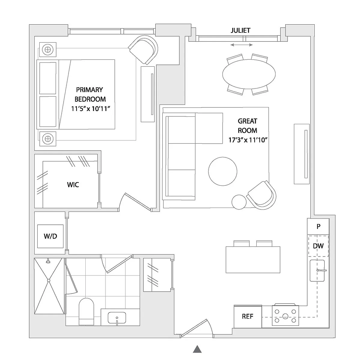 Floor plan 1 BED A3