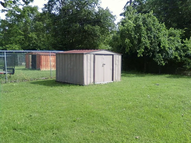 8 ft. by 10 ft. storage shed.