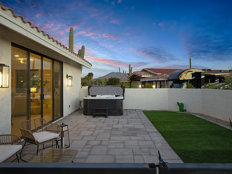 Patio at sunset