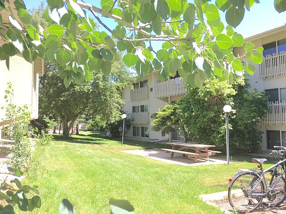 Community open space and pool and picnic table