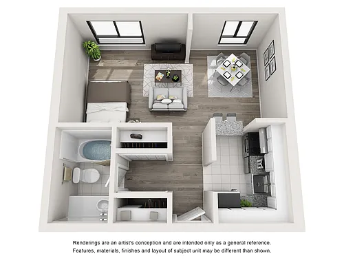Floor plan Studio 430 sq. ft.