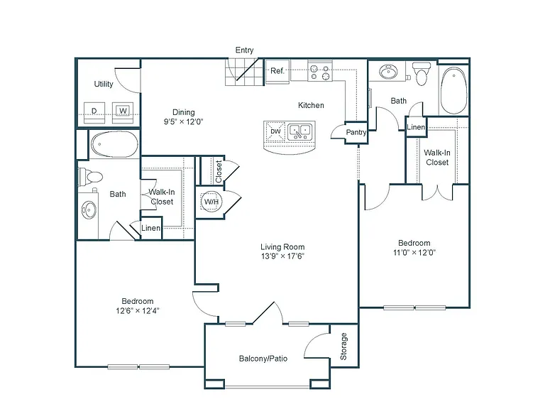B4 Floor Plan - 2 Bedroom B4 Floor Plan - 2 Bedroom