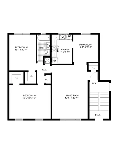 Floor plan Two Bedroom