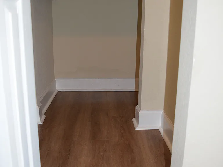 Storage under stairs.