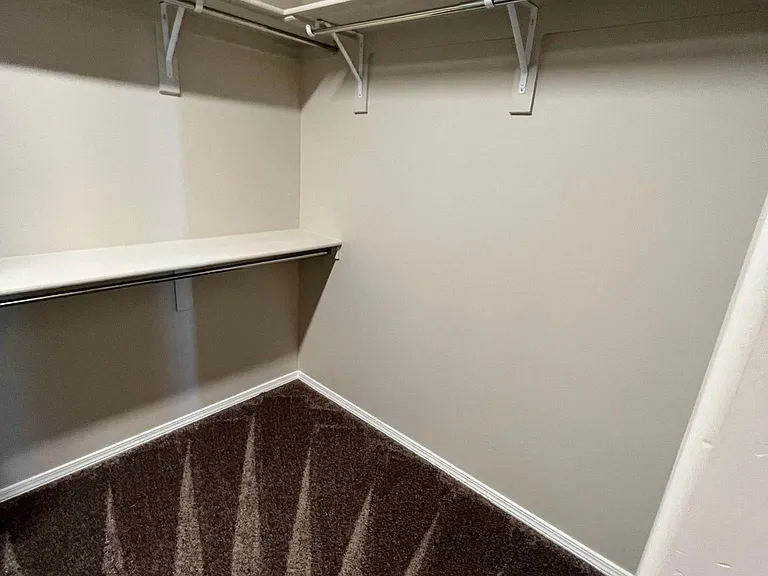 Walk in closet in master
