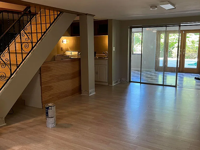 family room area of walk-out lower-level