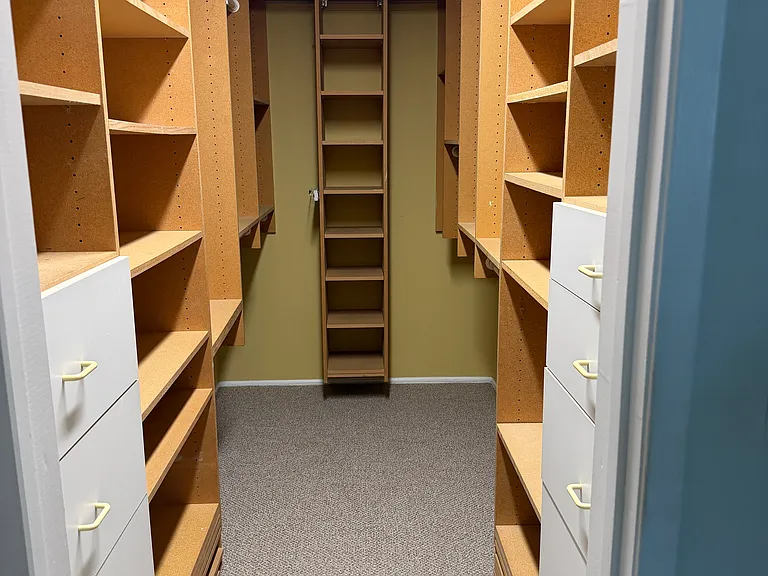 Walk-in bedroom closet