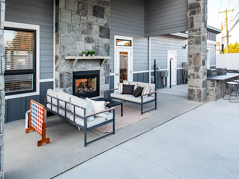 Seating Area and Fireplace