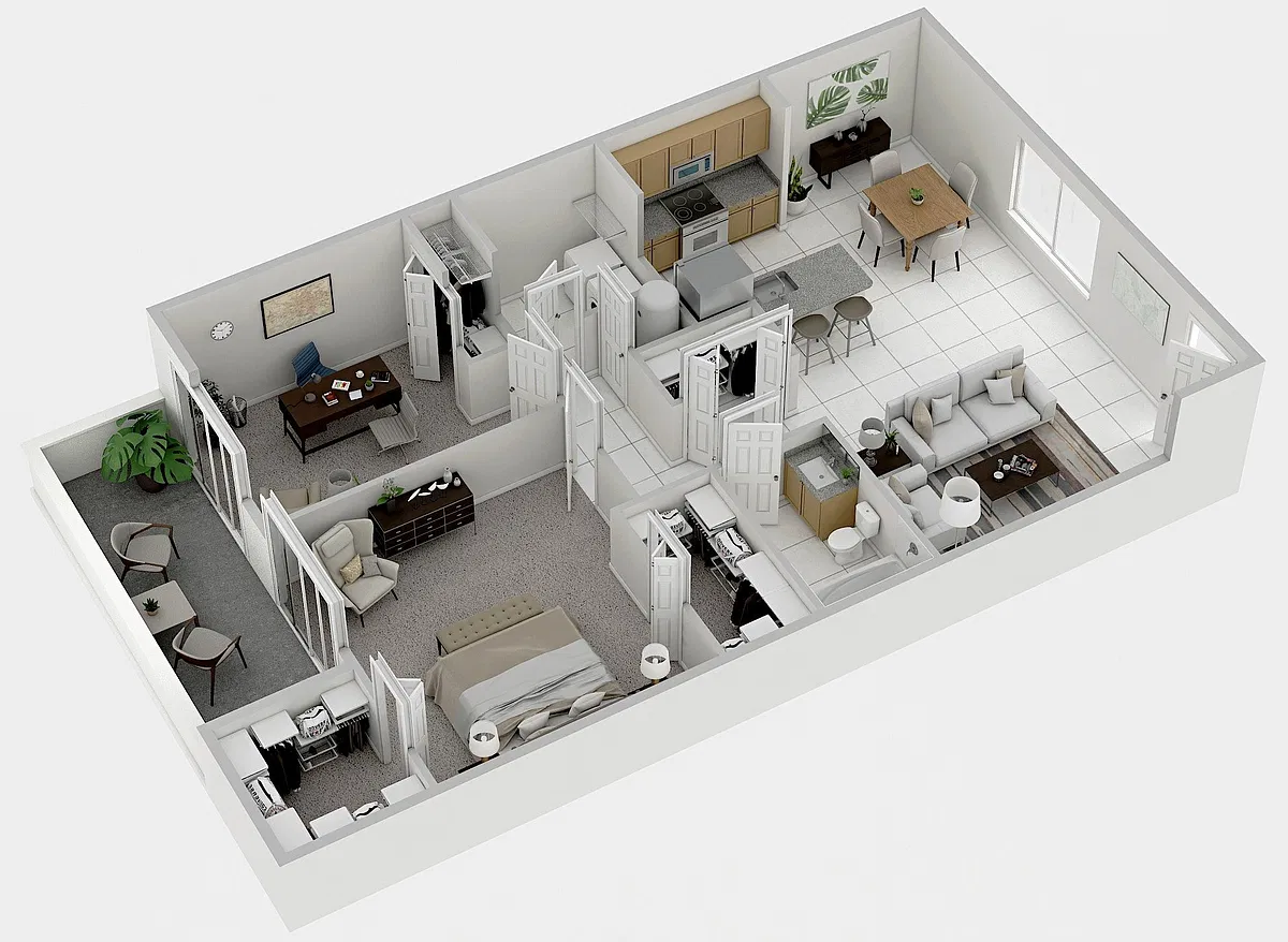 Floor plan A2 with Den