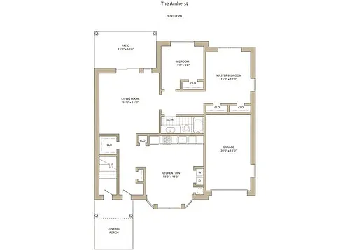 Floor plan Amherst Downstairs