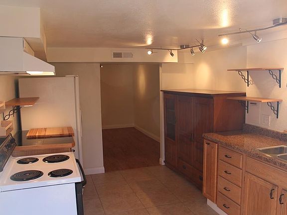 Kitchen and dining area from the kitchen door.