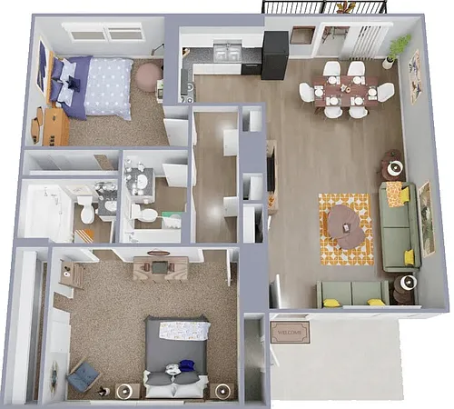 Floor plan 2X2
