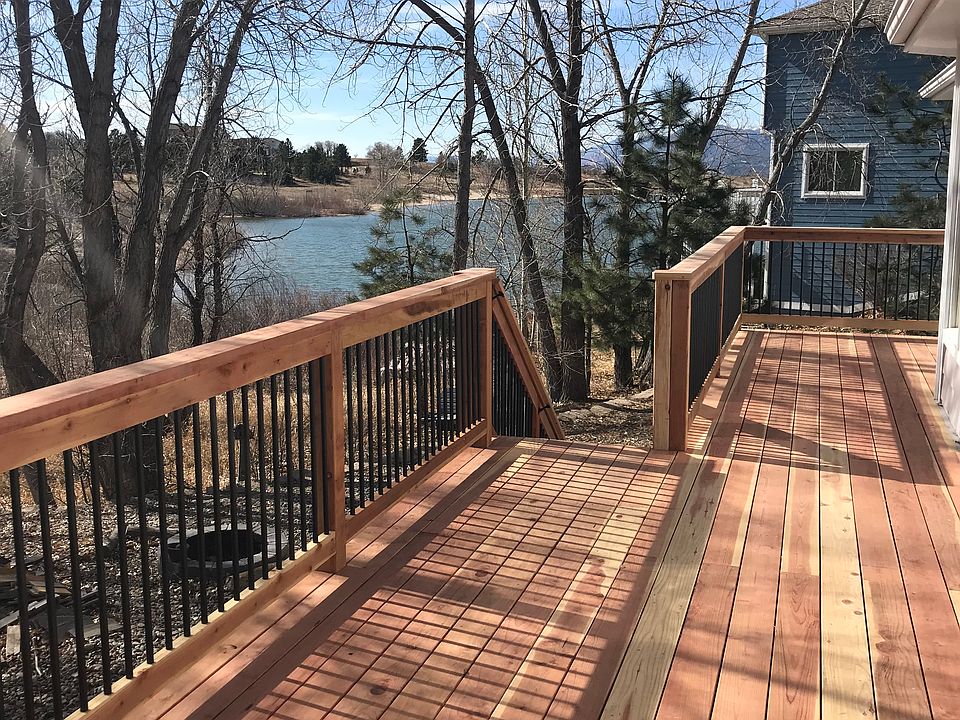 Brand new redwood deck