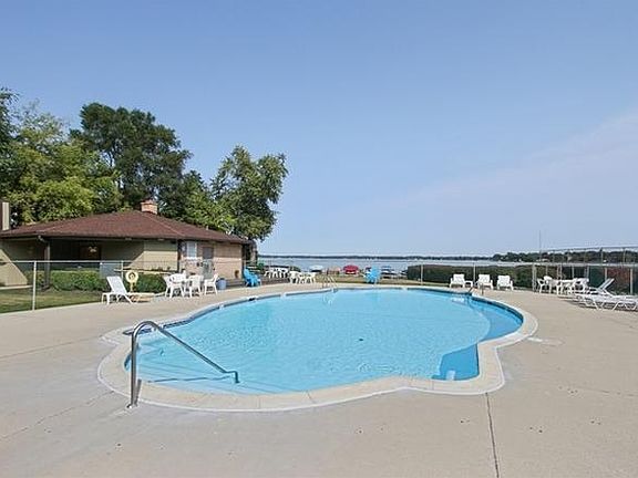 Clubhouse and Pool, overlooking Fox Lake