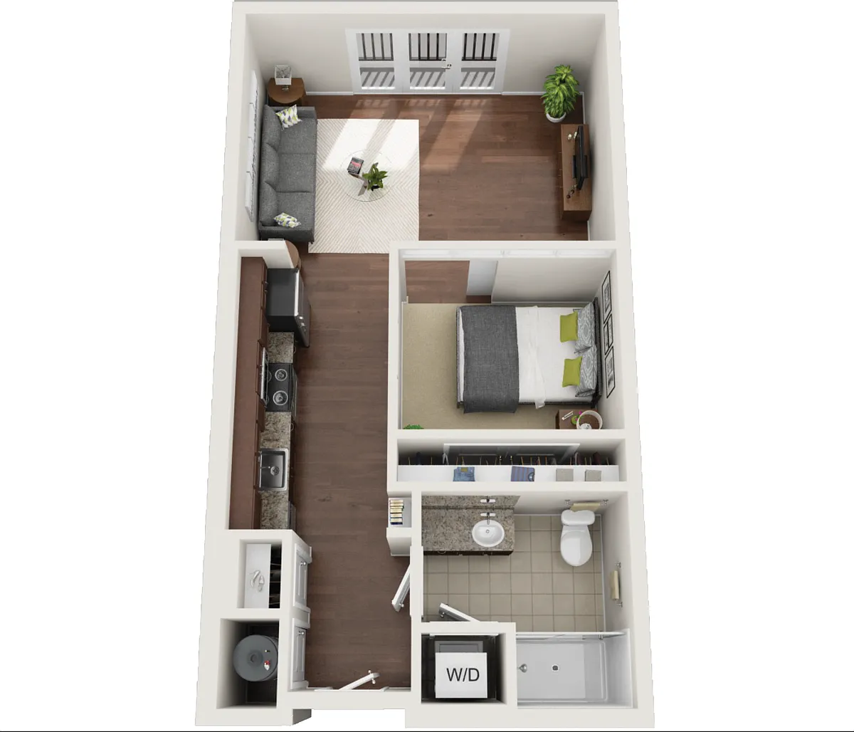 Floor plan Studio (S1a)
